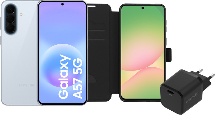 Samsung Galaxy A57 256GB Light Blue 5G + Basic Accessory Pack Main Image