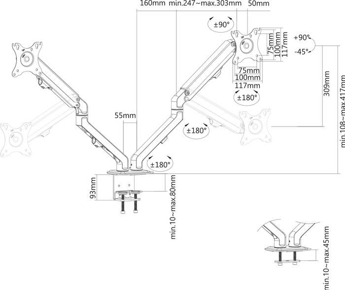 Neomounts FPMA-D650DBLACK detail