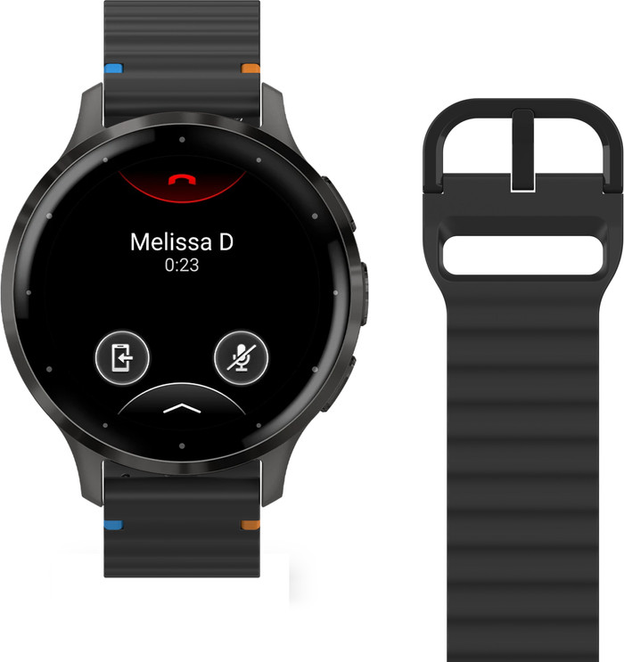 Just in Case Siliconen Bandje Zwart voor Garmin Venu 3S / 4 41mm detail