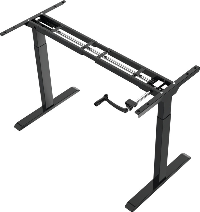 Euroseats Hand Crank Sit-Stand Desk 120x80 Black/White null