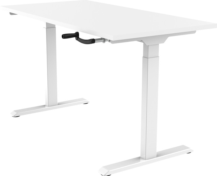 Euroseats Handslinger Zit Sta Bureau 140 x 80 Wit/Wit rechterkant