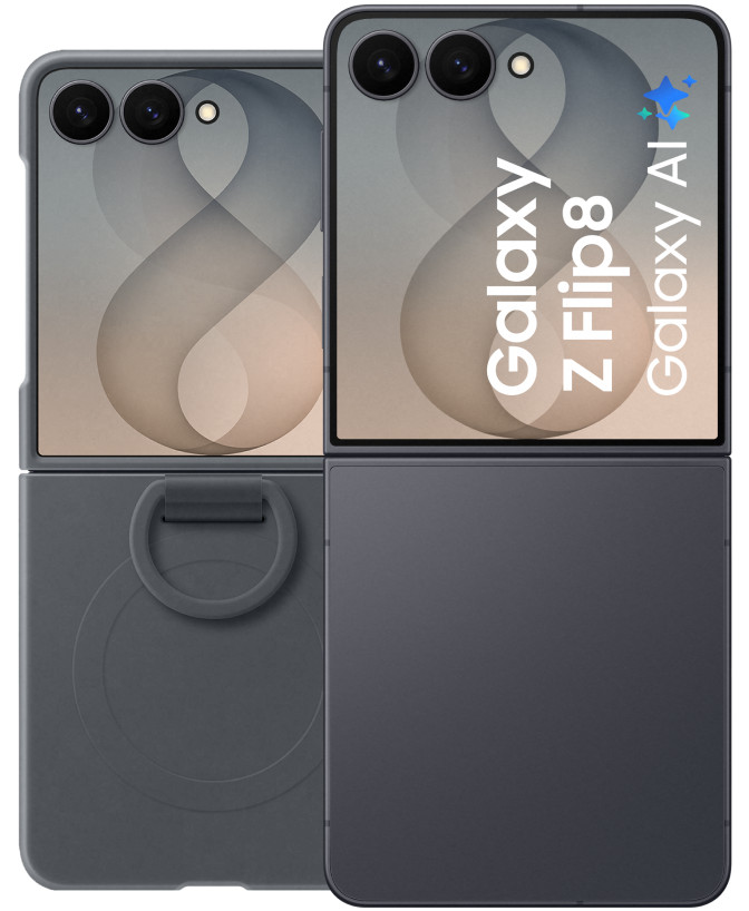 Samsung Galaxy Z Flip 8 256GB Black 5G + Silicone Back Cover with Magnet Black Main Image