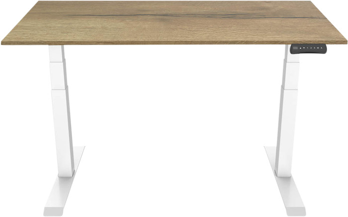 Euroseats Elektrisch Zit Sta Bureau 120 x 80 Wit/Eiken Main Image