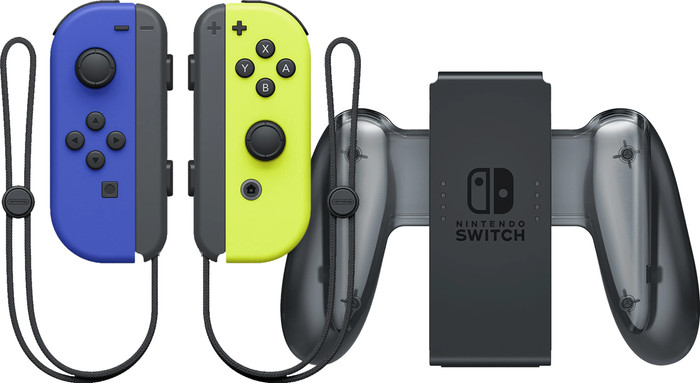 Nintendo Switch Joy-Con set Blau/Neon Gelb + Nintendo Switch Joy-Con Charge Grip Main Image