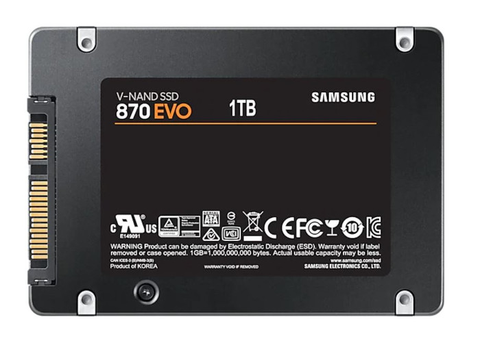 Samsung 870 EVO 2.5 inches 1TB back