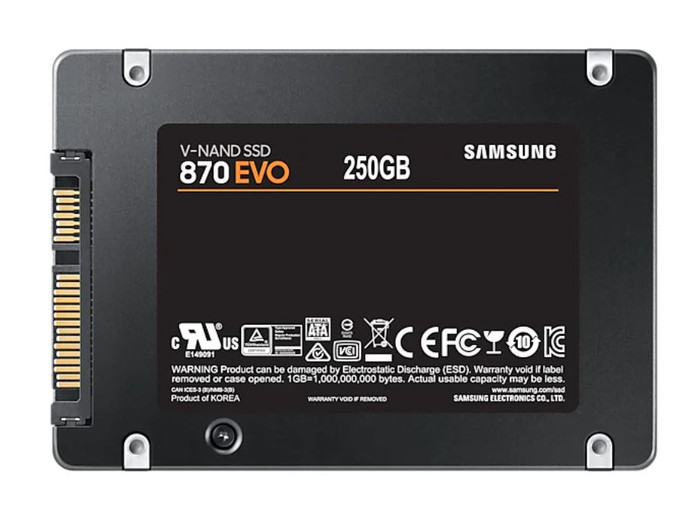 Samsung 870 EVO 2.5 inches 250GB back