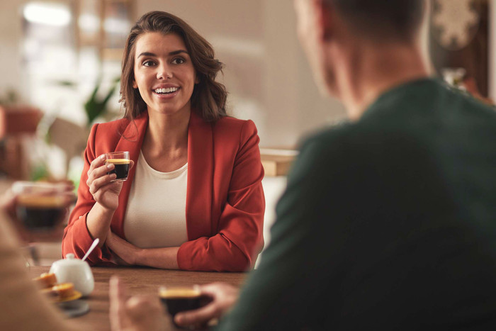 Philips Senseo Select CSA230/90 Rood product in gebruik