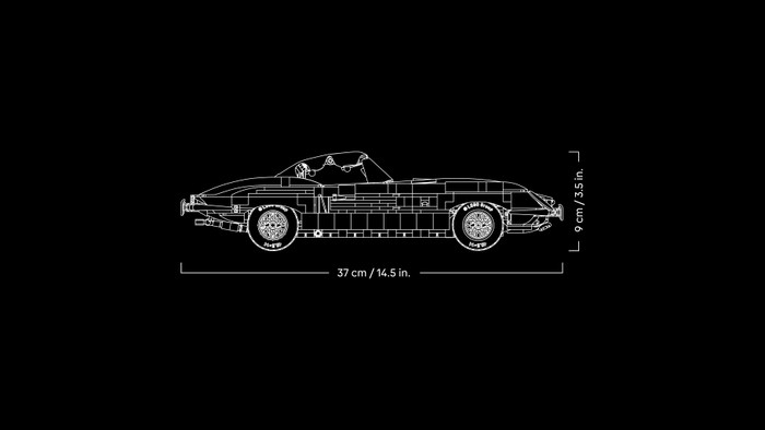 LEGO Icons Jaguar E-Type 11381 product in gebruik