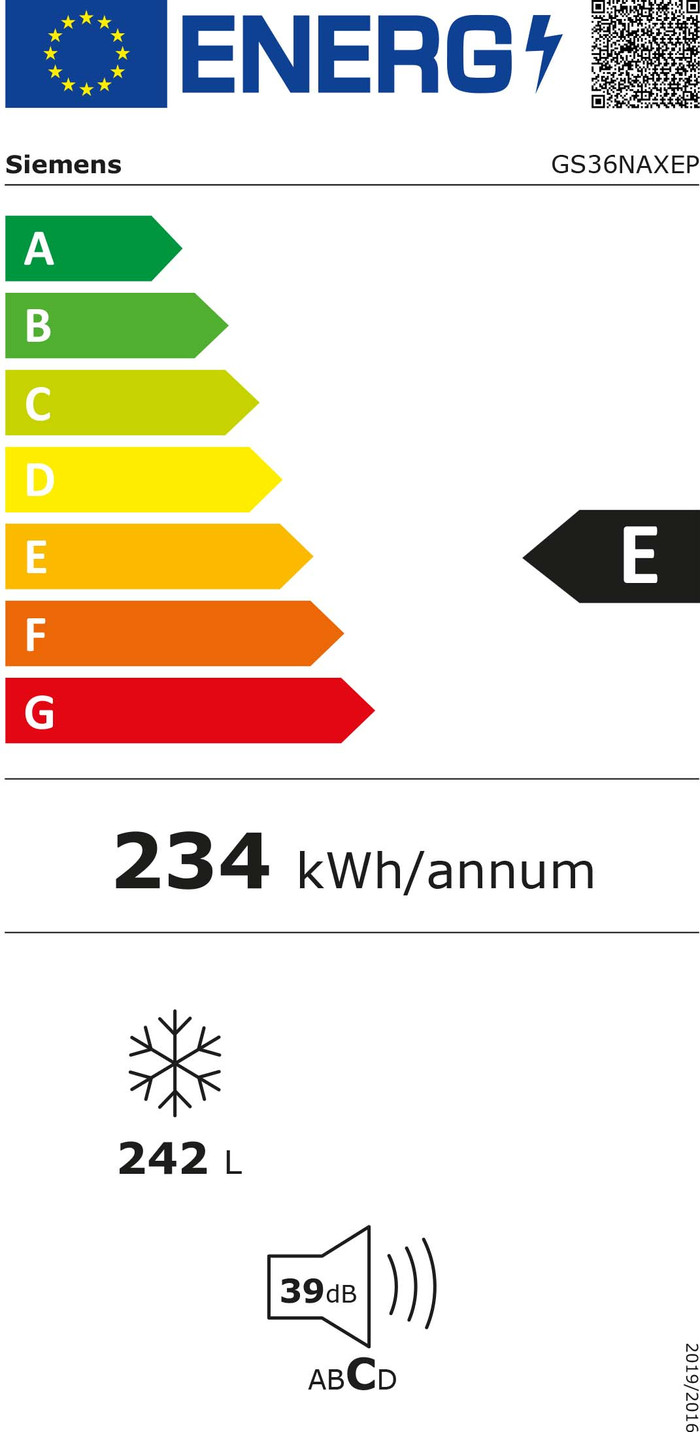 Siemens GS36NAXEP energielabel