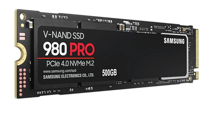 Samsung 980 Pro 500GB M.2 + Be quiet! MC1 M2 SSD cooler linkerkant