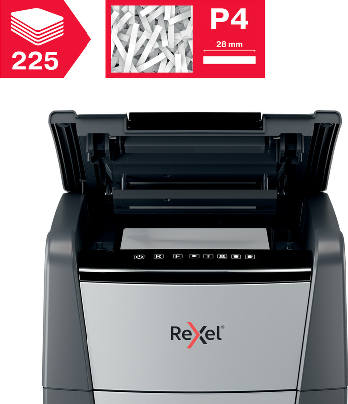 Rexel Optimum Auto+ 225X P4 product in gebruik