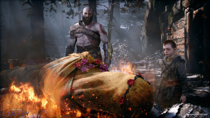 God of War Laufey PS5 product in gebruik