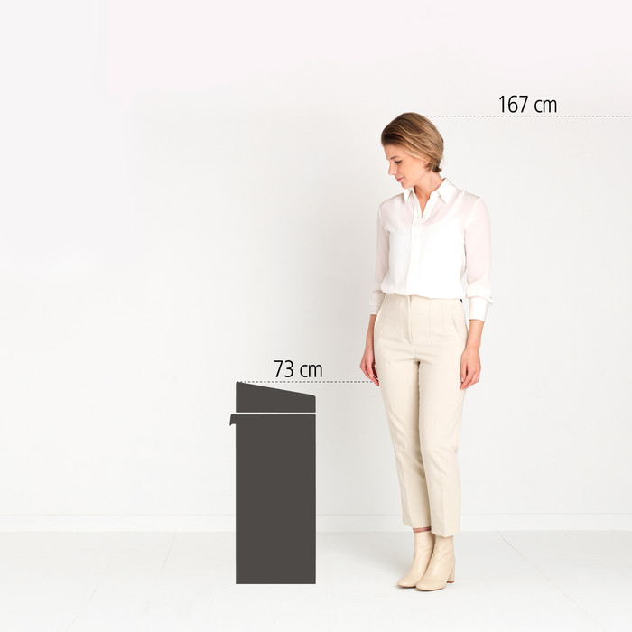 Brabantia Touch Bin 40 Litres Platinum / Couvercle Matt Steel visuel fournisseur