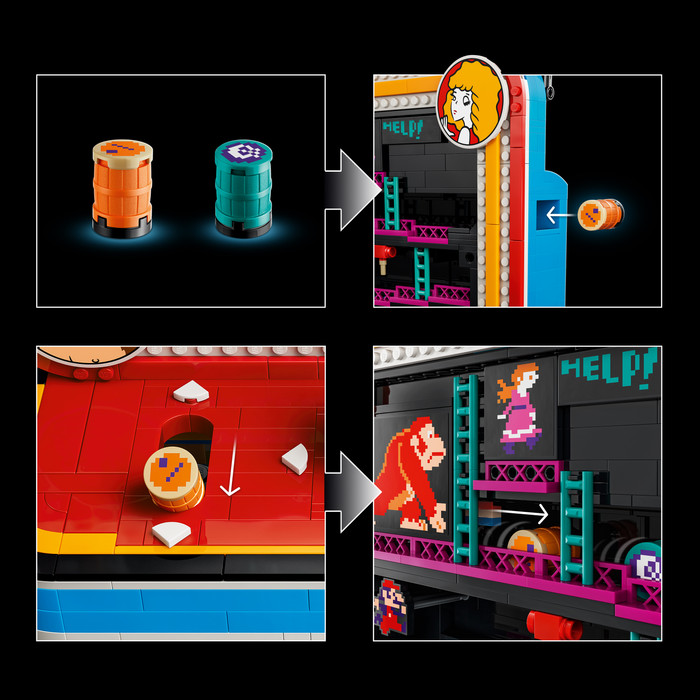 LEGO Super Mario Donkey Kong Arcadekast 72051 detail