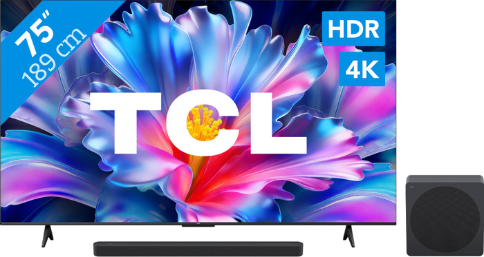 TCL LED 75" P6L (2026) + TCL A65K Main Image