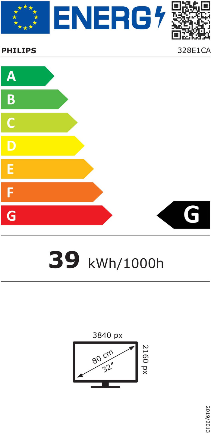 Philips 328E1CA energielabel