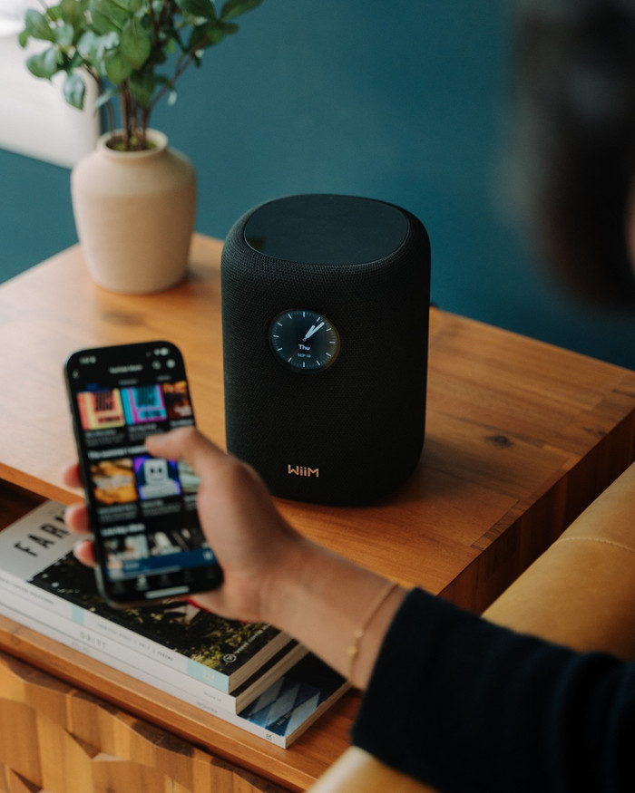 WiiM Sound Zwart product in gebruik