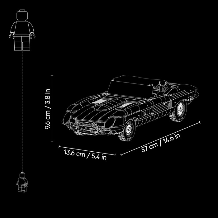 LEGO Icons Jaguar E-Type 11381 product in gebruik