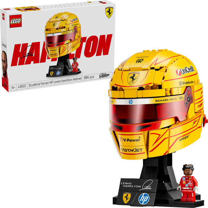 LEGO Editions Scuderia Ferrari HP helm van Lewis Hamilton 43022 rechterkant