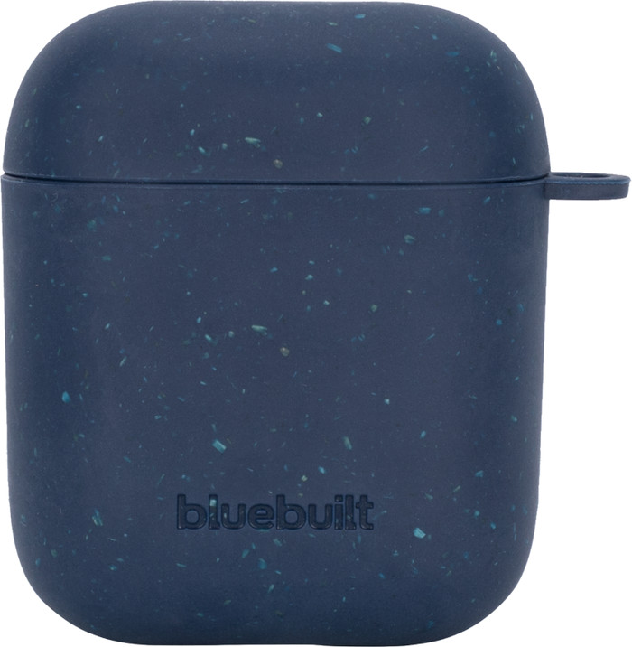 BlueBuilt Hoesje voor AirPods gen 1/2 Composteerbaar Donkerblauw voorkant