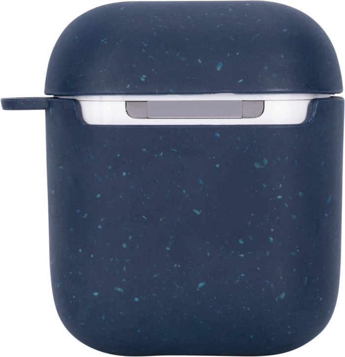 BlueBuilt Hoesje voor AirPods gen 1/2 Composteerbaar Donkerblauw achterkant