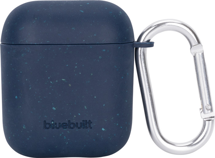 BlueBuilt Hoesje voor AirPods gen 1/2 Composteerbaar Donkerblauw voorkant