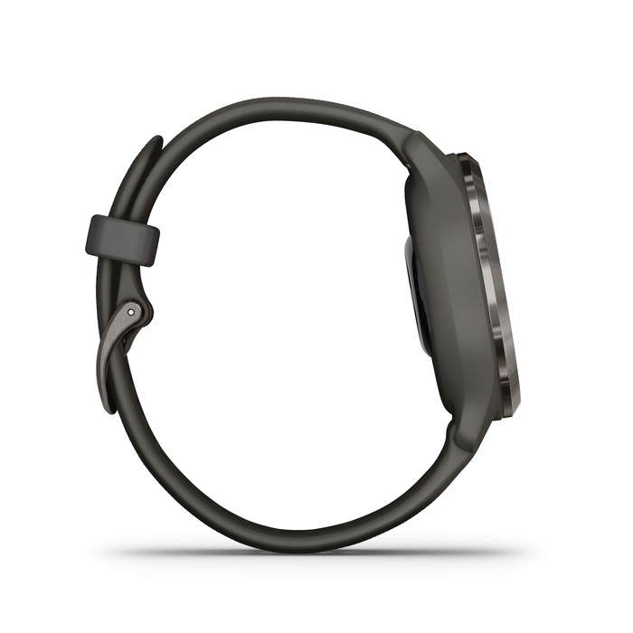 Garmin Venu 2S Grijs + Garmin Index S2 Smart - Zwart linkerkant