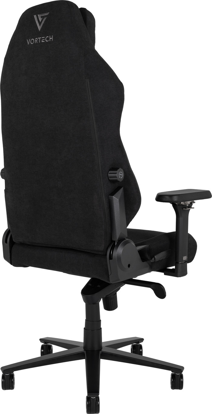 Vortech Prestige Plus Gamestoel Zwart + Vortech Vloermat Zwa linkerkant