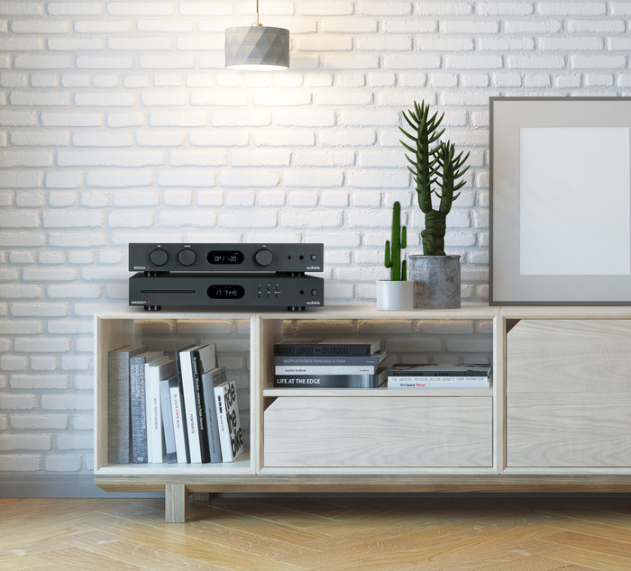 Audiolab 6000A zwart product in gebruik