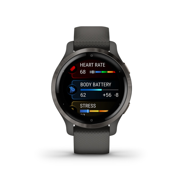 Garmin Venu 2S Grijs + Garmin Index S2 Smart - Zwart null