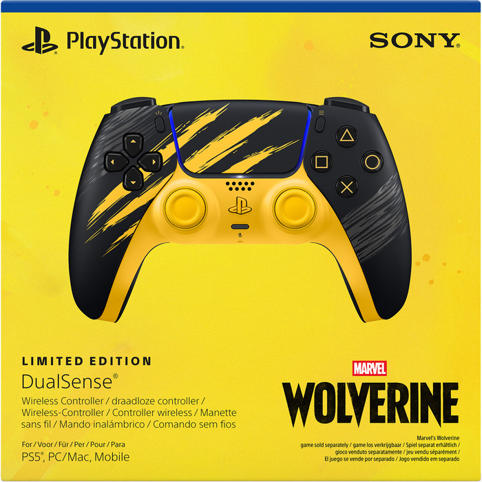 Sony PlayStation 5 DualSense Draadloze Controller Wolverine Battle Yellow Limited Edition verpakking