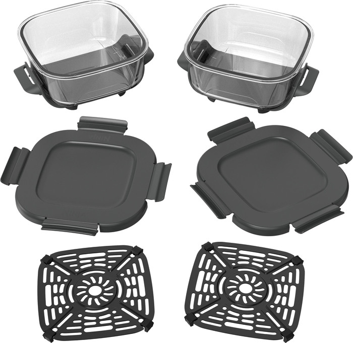 Ninja CRISPi TempWare Glazen Schaal - Set van 2 (1,4 L) accessoire