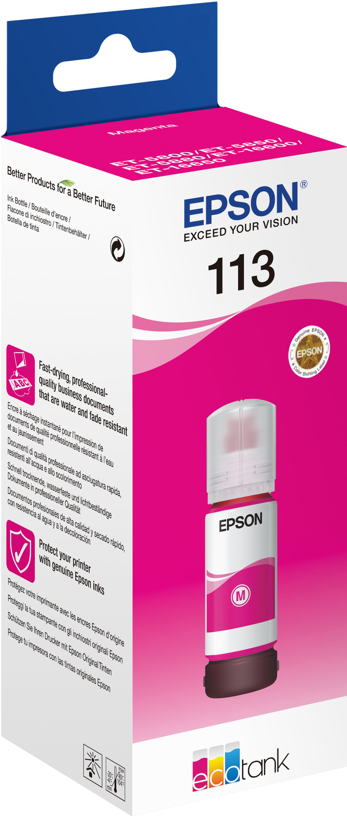 Epson EcoTank ET-5805 + 1 set extra inkt verpakking