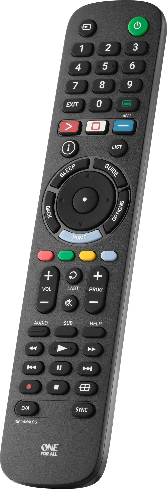 One for All URC4912 Sony Remote right side