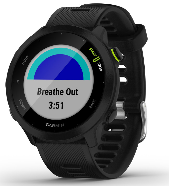 Garmin Forerunner 55 Zwart rechterkant