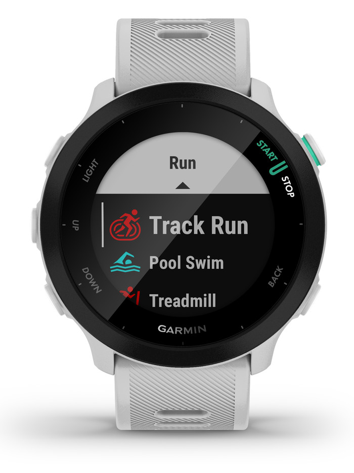 Garmin Forerunner 55 Wit voorkant