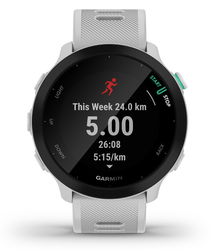 Garmin Forerunner 55 Wit voorkant