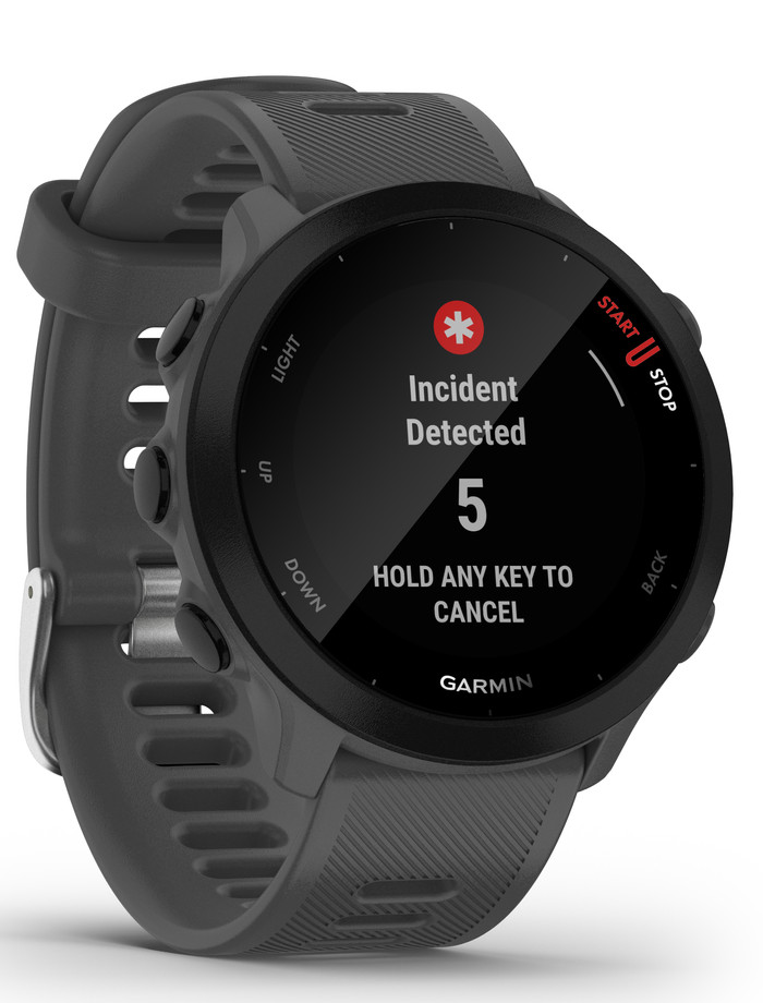 Garmin Forerunner 55 Gray left side