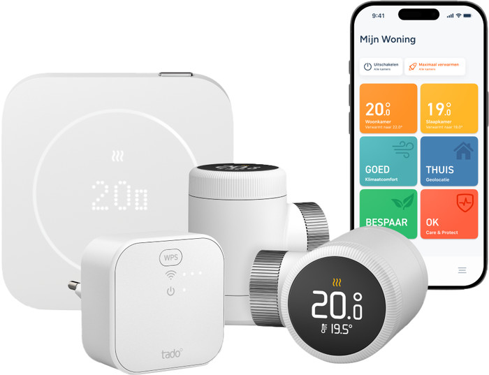 tado Bedrade Slimme Thermostaat X Multi Room Startpakket 2e Generatie (2 Radiatorknoppen) detail