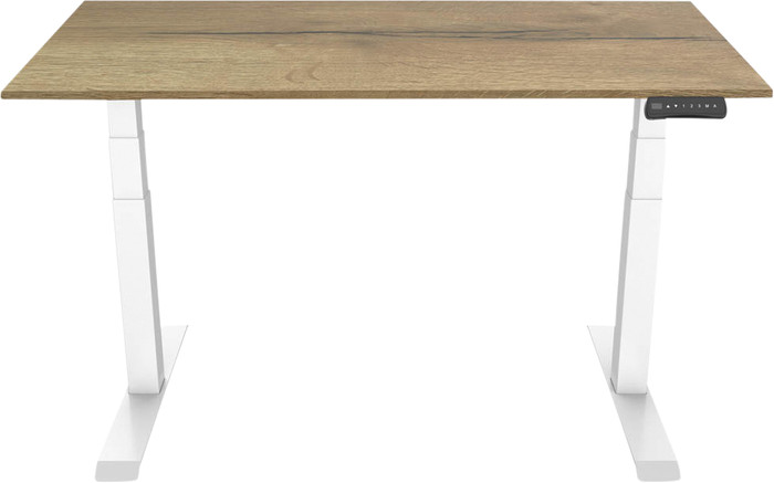 Euroseats Elektrisch Zit Sta Bureau 160 x 80 Wit/Eiken Main Image