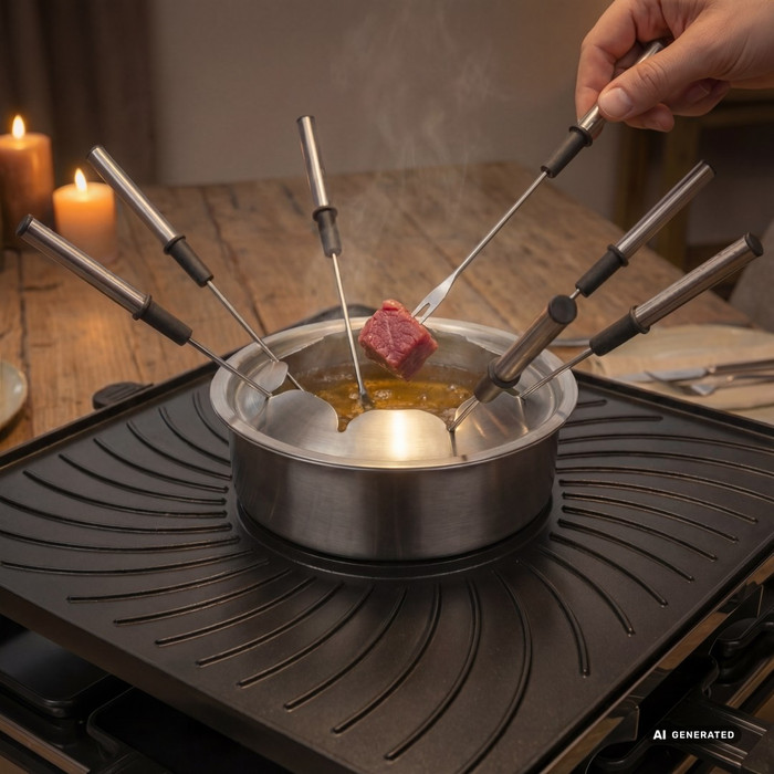 Princess Raclette and Fondue product in gebruik