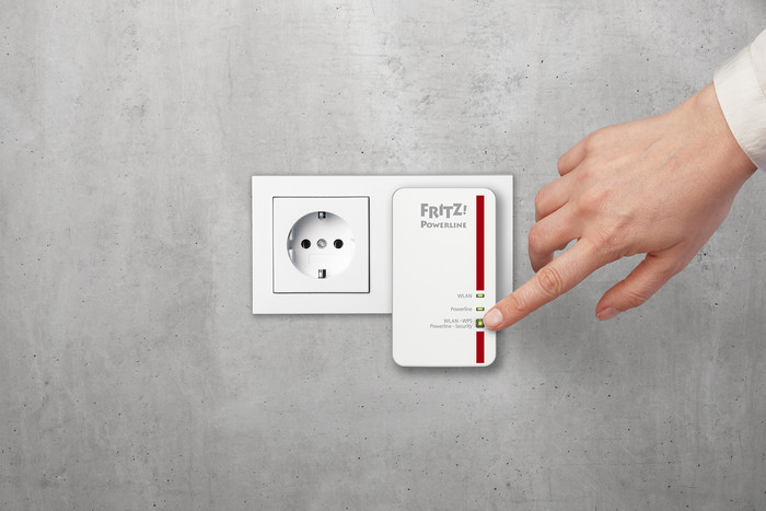 FRITZ! Powerline 1240E WLAN Set produkt in gebrauch