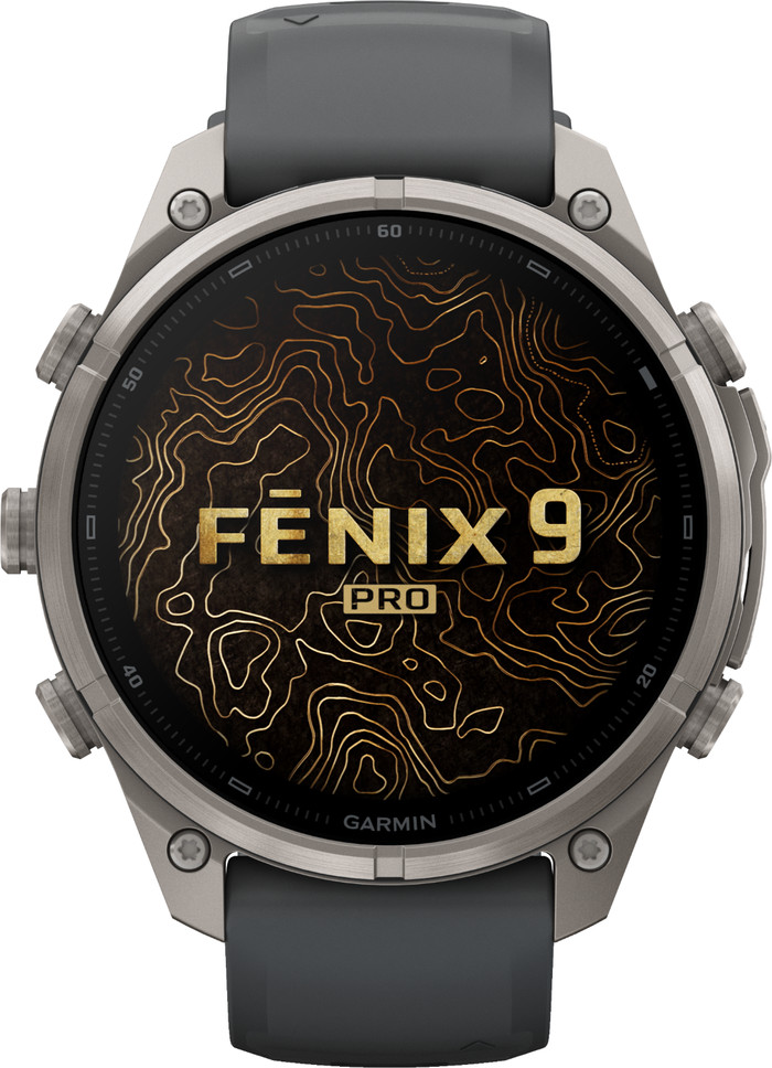 Garmin Fenix 9 Pro Zwart LTE 47mm voorkant