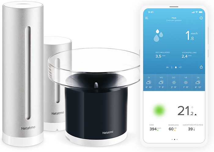 Netatmo Slim Weerstation + Regenmeter visual leverancier