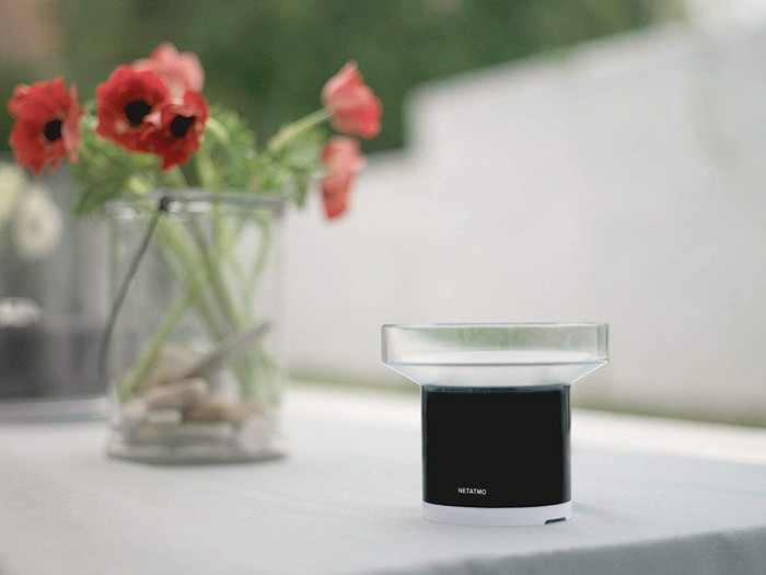 Netatmo Slim Weerstation + Regenmeter product in gebruik