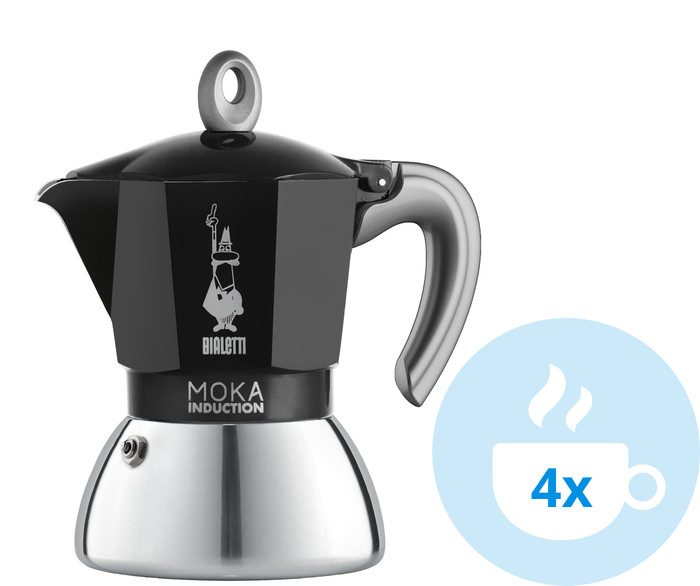 Bialetti New Moka Induction Zwart 4 kopjes Main Image