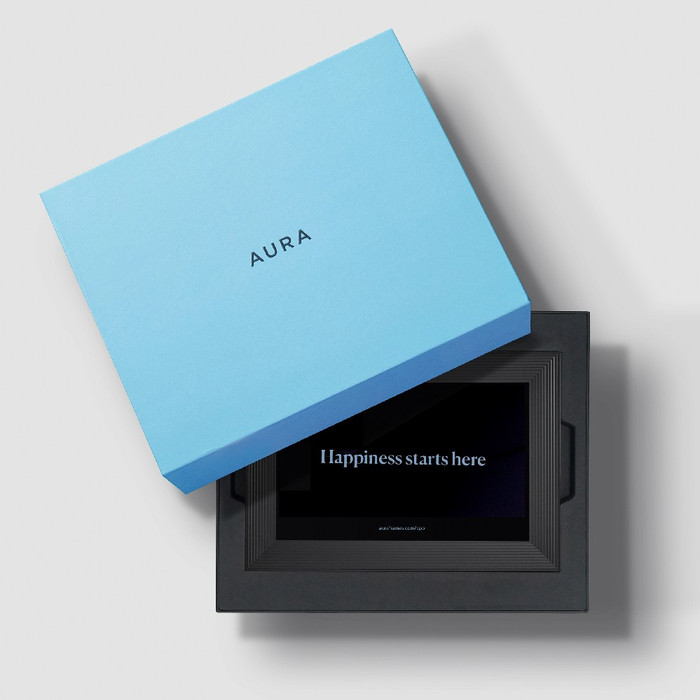 Aura Frames Carver Zwart verpakking