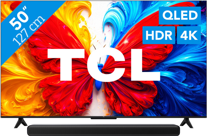 TCL 50" QLED S5L 4K (2026) + TCL S45H 2.0 Soundbar Main Image