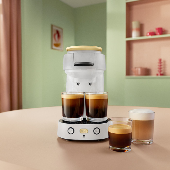 Philips koffiepadmachine Senseo Vibe CSA225/50 product in gebruik