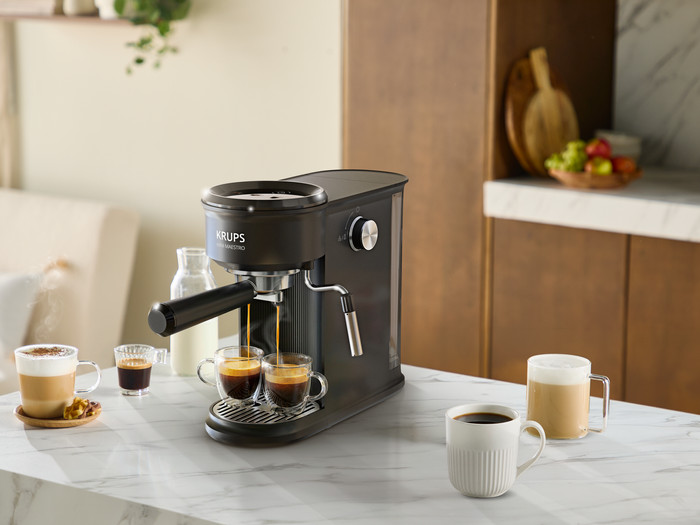 Krups Mini Maestro XP3508 Black product in use